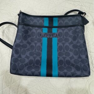 Coach Blue and Teal Crossbody Bag